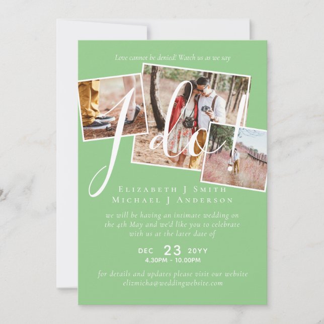 Carte Report mariage Changement de date Réception (Devant)