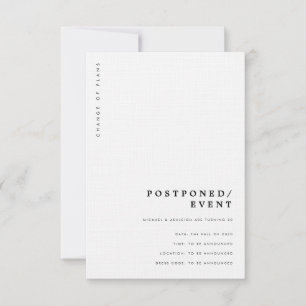 Carte reportée de l'événement minimal de typograph