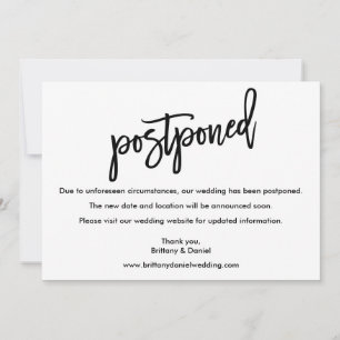 Carte reportée du Mariage de script de brosse mode