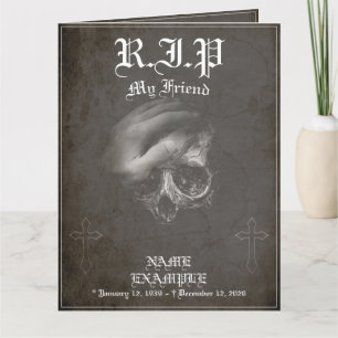 Carte Repose en paix mon ami - vintage