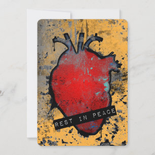 Carte reposer en paix coeur anatomique