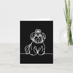 Carte représentation de ligne de shih tzu propriétaire d