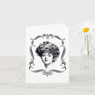 Carte Reproduction d'art vintage Gibson Girl Note Card