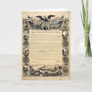 Carte Reproduction de la proclamation d'émancipation