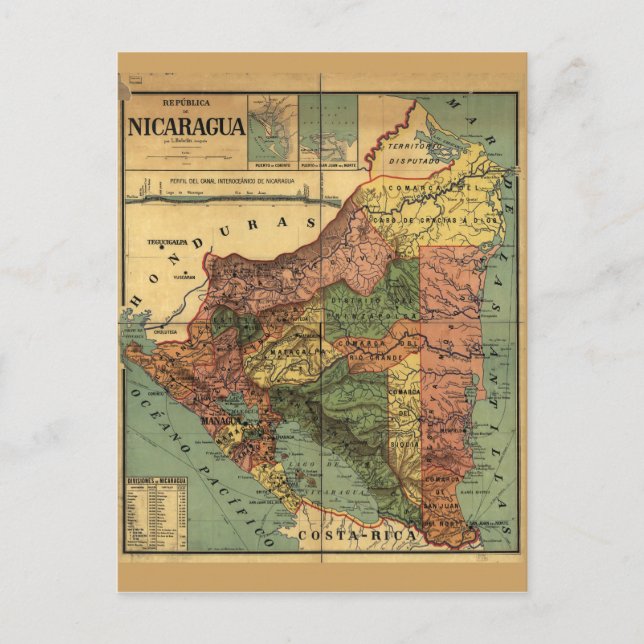 Carte República de Nicaragua (1913) (Devant)