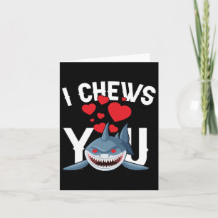 Carte Requin je te mâche Saint-Valentin drôle Saint-Vale
