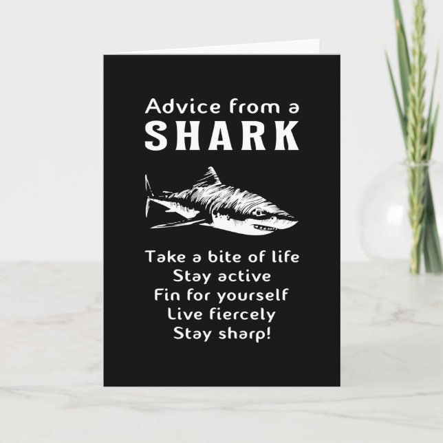Carte Requin Poisson Mer Aile de Requin Océan Idée Cadea (Devant)