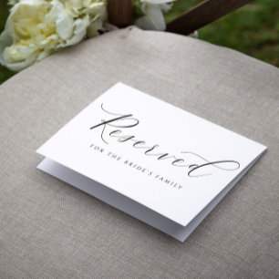 Carte Réservée Tente Élégant Mariage romantique