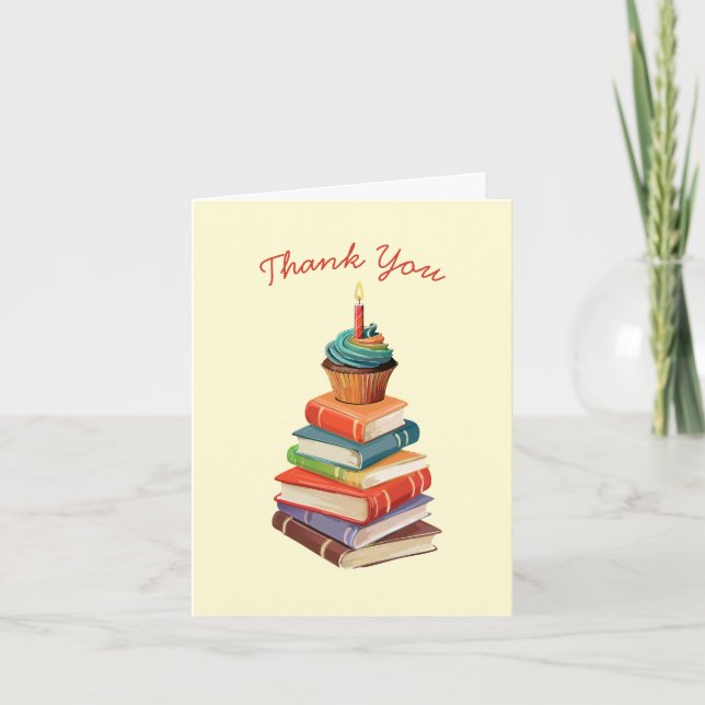 Carte Réserver Anniversaire Fête Enfants Lecture Merci (Devant)