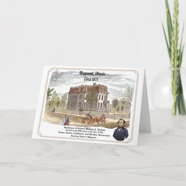 Carte Résidence du colonel W. T. Nichols (Devant)