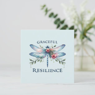 Carte Résilience gracieuse - libellule artistique