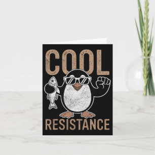 Carte Résistance Cool subtile Tarifs de pingouin protest