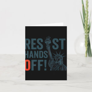 Carte Résiste Statue De La Liberté Mains Hors Prot