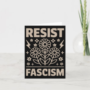 Carte Résister à la protestation contre le fascisme Trum