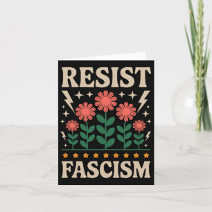Carte Résister à la protestation contre le fascisme Trum