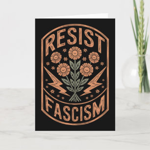 Carte Résister au fascisme Protester contre Trump Anti T