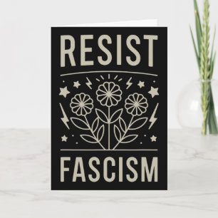 Carte Résister au fascisme Protester contre Trump Anti T