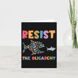 Carte Résistez À L'Oligarchie Funny Fish Anti Trump