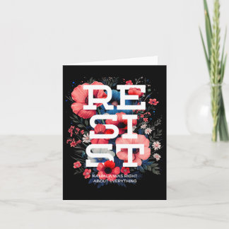 Carte Résistez au Boho Floral