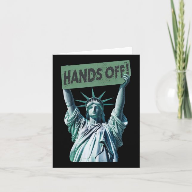 Carte Résistez Et Manifestez Chemise Mains De Statue De  (Devant)