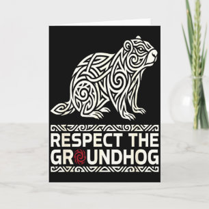 Carte Respecter le symbole tribal de la marmotte du jour