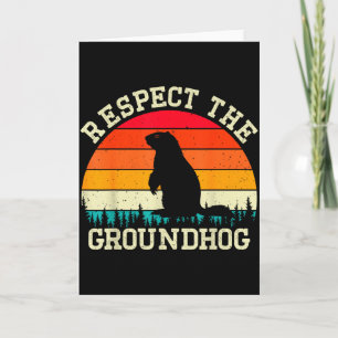 Carte Respecter les rongeurs de marmotte Mignon Vintage