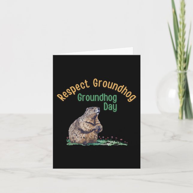 Carte Respectez la chemise à marmotte _ Jour de marmotte (Devant)