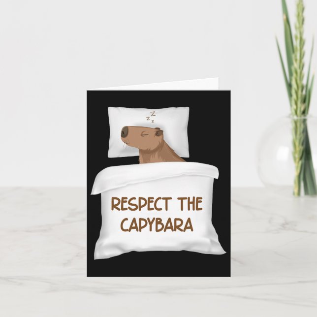 Carte Respectez Le Capybara Pyjama De Nuit De Sommeil Of (Devant)