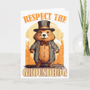 Carte Respectez le marmotte drôle jour de la marmotte