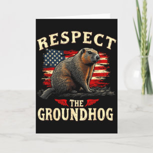 Carte Respectez le marmotte Joyeux Jour de la marmotte _
