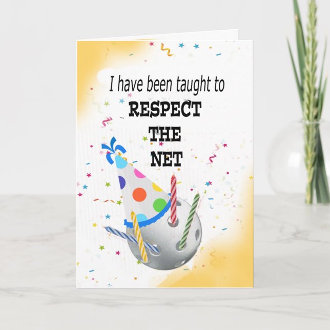 Carte Respectez le Net Pickleball (Devant)