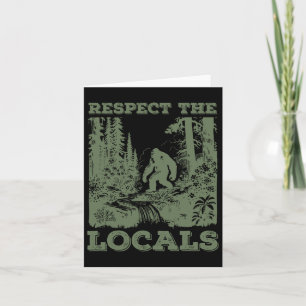 Carte Respectez Les Locaux Gros Pieds Sasquatch Marcher