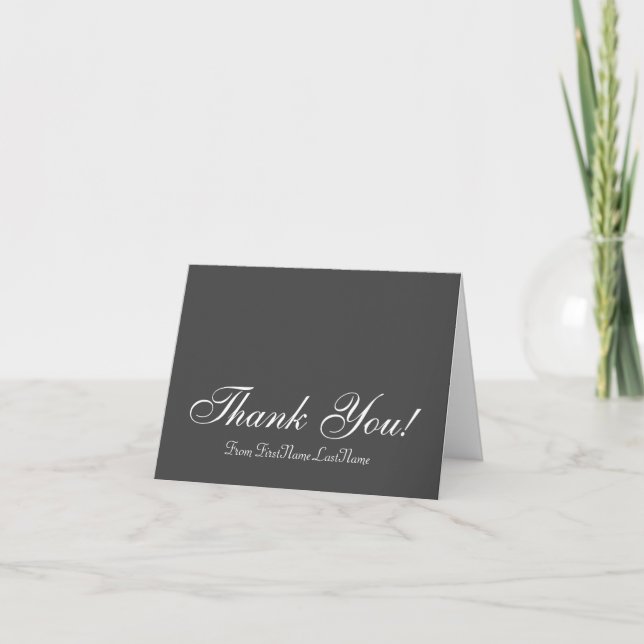 Carte Respectueux, Luxueux "Merci !" (Devant)