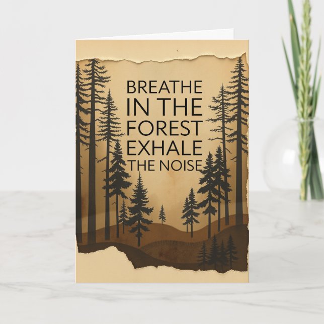 Carte Respirer dans la forêt - Encouragement à l'amélior (Devant)