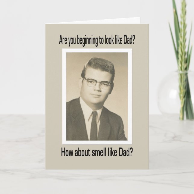 Carte Ressemblez et sentez au papa - anniversaire (Devant)