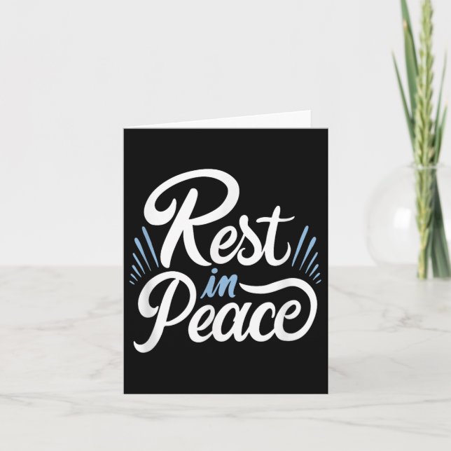 Carte Rest In Peace Humor And Motivation To Keep Pushing (Devant)