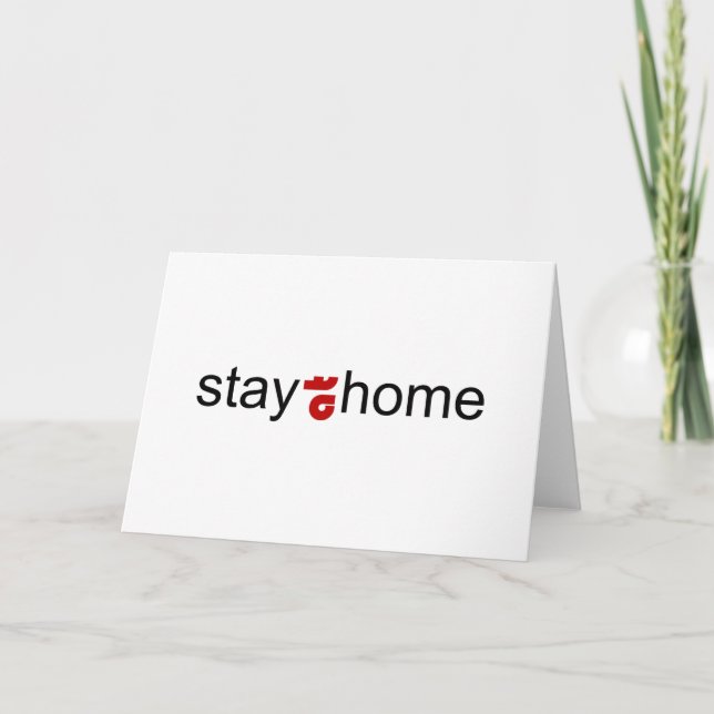 Carte Restez à la maison (Devant)