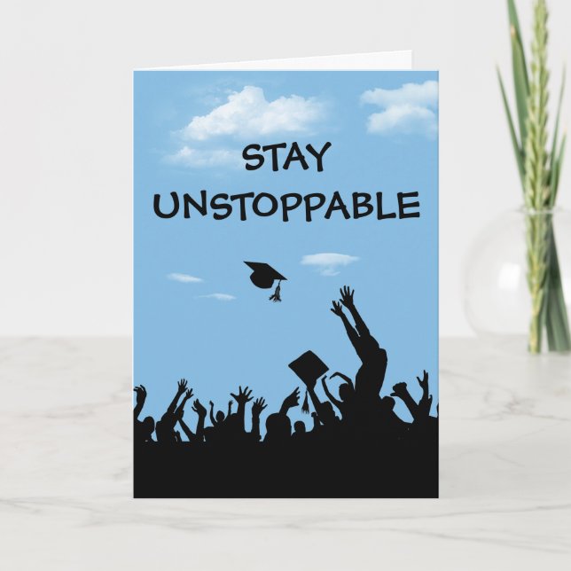 Carte Restez à l'arrêt de la graduation textuelle (Devant)