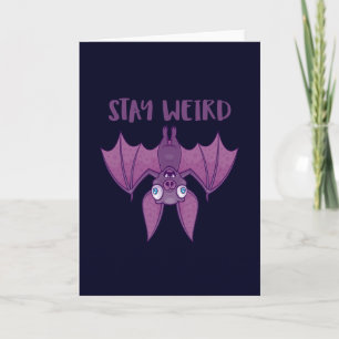 Carte Restez Bizarre Chauve-Souris de Dessin Animé