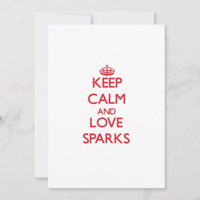 Carte Restez calme et aimez Sparks (Devant)