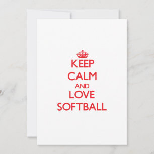 Carte Restez calme et amour Softball