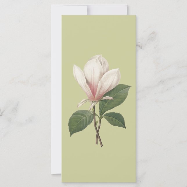 Carte restez calme et lisez, signet de fleur de magnolia (Devant)