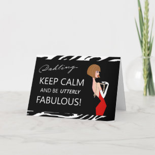 Carte "Restez calme et soyez absolument fabuleux !" DIVA