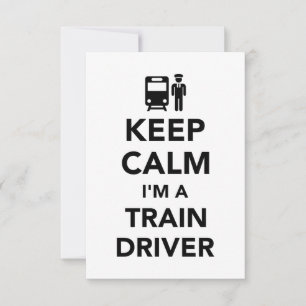 Carte Restez calme Je suis conducteur de train