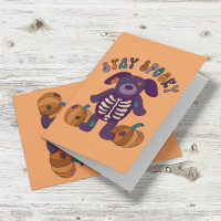 Restez Éffrayant Skeleton Dog Halloween