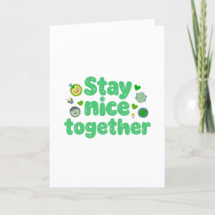 Carte Restez Gentils Ensemble Design Kawaii