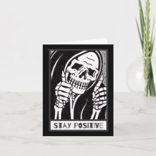 Carte Restez Sticker Sticker Sticker Squelette Positif