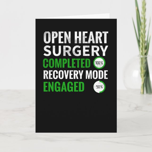 Carte Rétablissement après une chirurgie à cœur ouvert | (Devant)