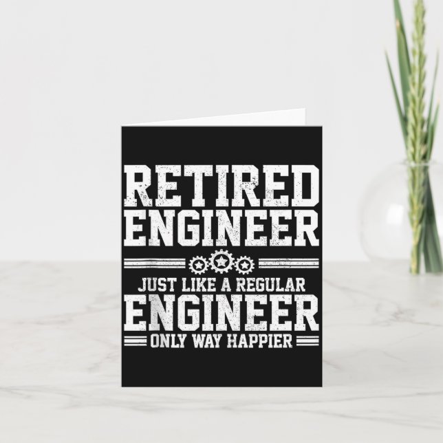 Carte Retired Engineer Engineering Funny Saying Retireme (Devant)