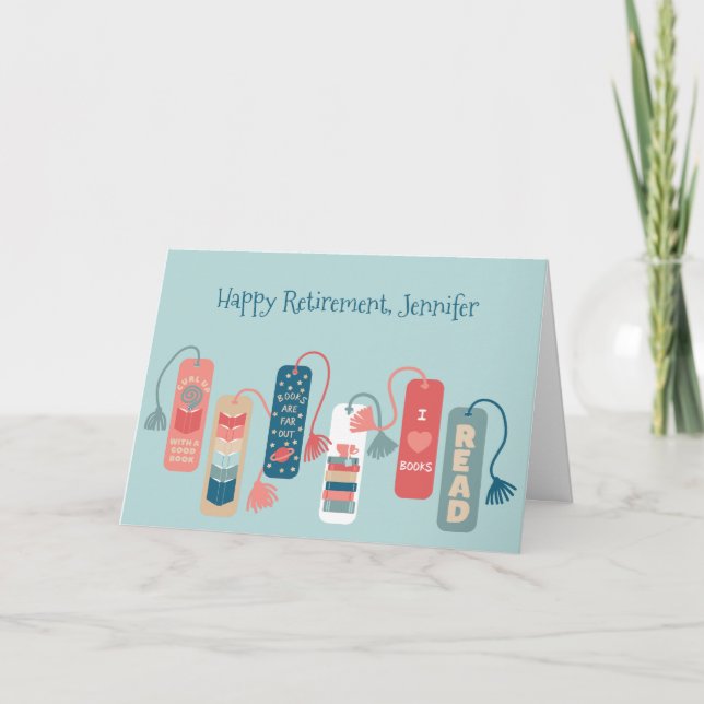 Carte Retirement Card for Librarians, Booksellers (Devant)